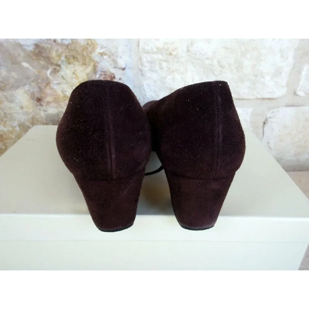St. John Siena London Sable Brown Suede Pumps Size 6 1/2‎ AA